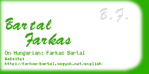 bartal farkas business card